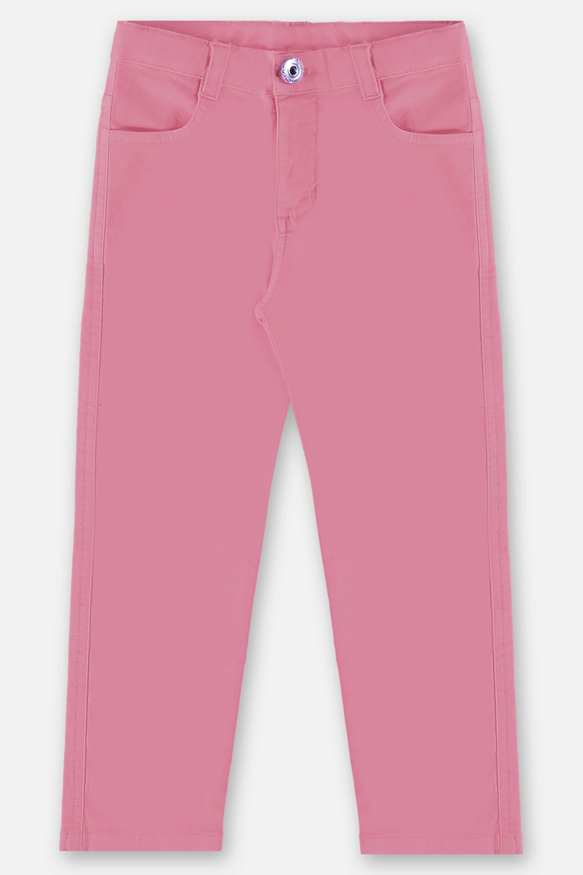 Calça Skinny em Sarja com Elastano Infantil Menina (Rosa Pink) Up Baby