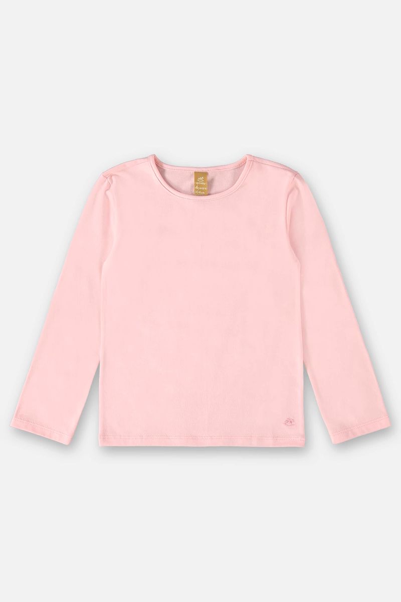 Blusa-Manga-Longa-em-Cotton-Infantil-Menina--Rosa-Claro--Up-Baby