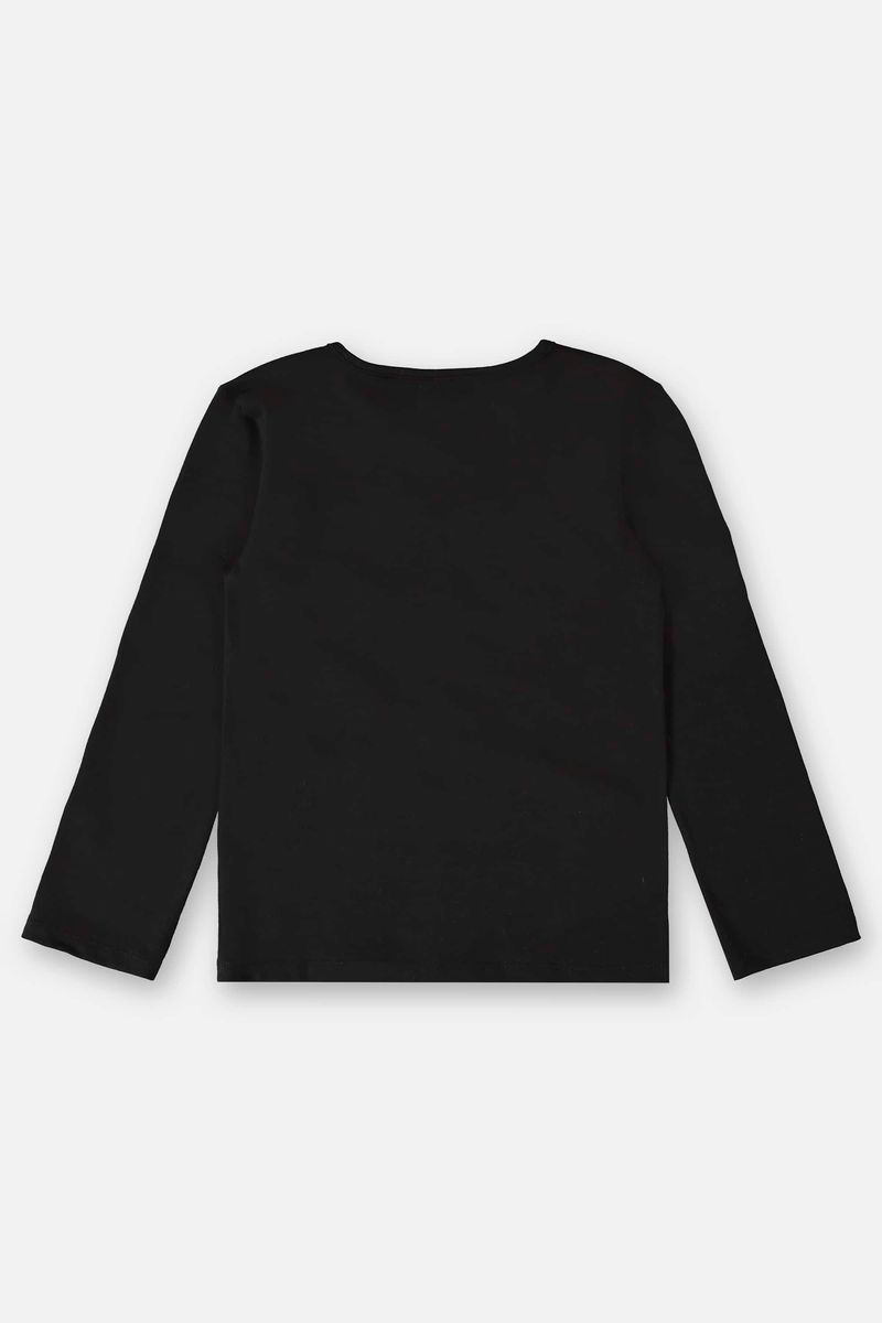 Blusa-Manga-Longa-em-Cotton-Infantil-Menina--Preto--Up-Baby