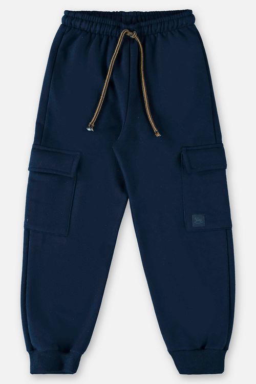 Calça em Moletom Peluciado Infantil Menino (Azul) Up Baby