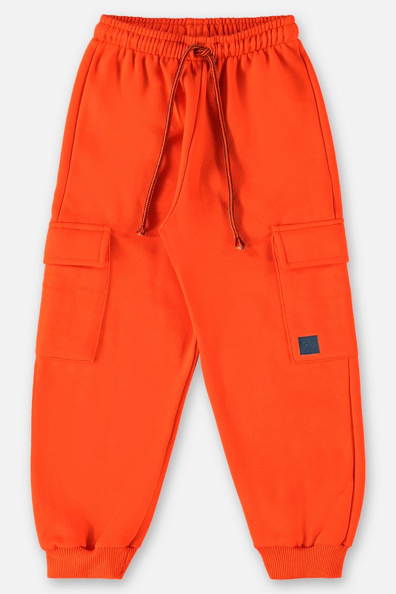 Calca-em-Moletom-Infantil-Menino--Laranja--Up-Baby