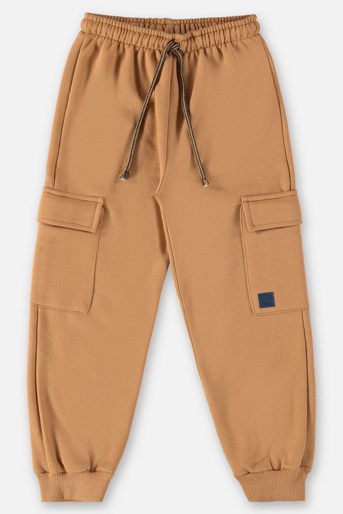 Calça em Moletom Peluciado Infantil Menino (Marrom) Up Baby