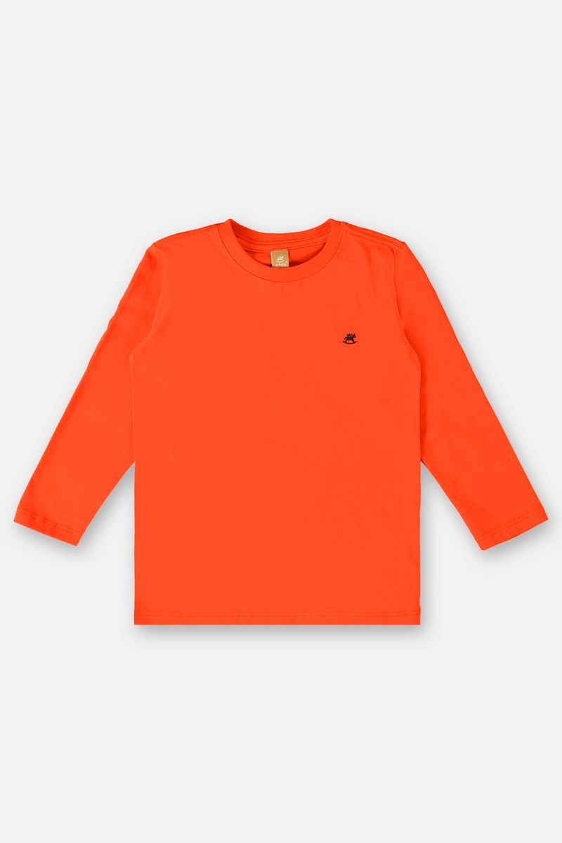 Camiseta-Manga-Longa-Basica-Infantil-Menino--Laranja--Up-Baby