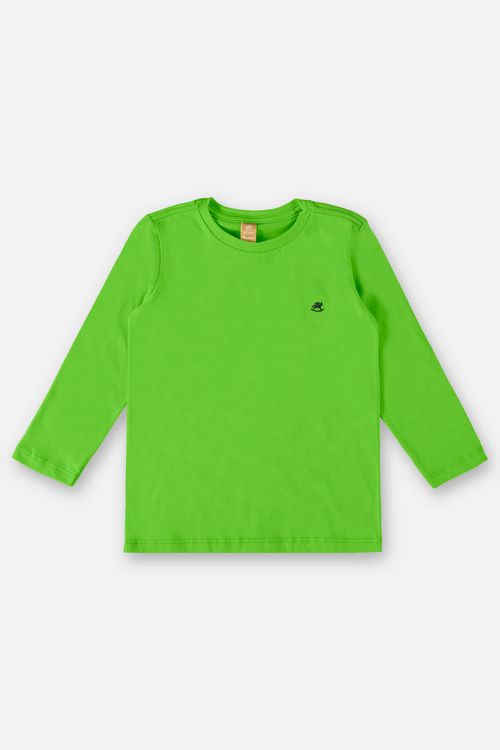 Camiseta Manga Longa Básica Infantil Menino (Verde Claro) Up Baby