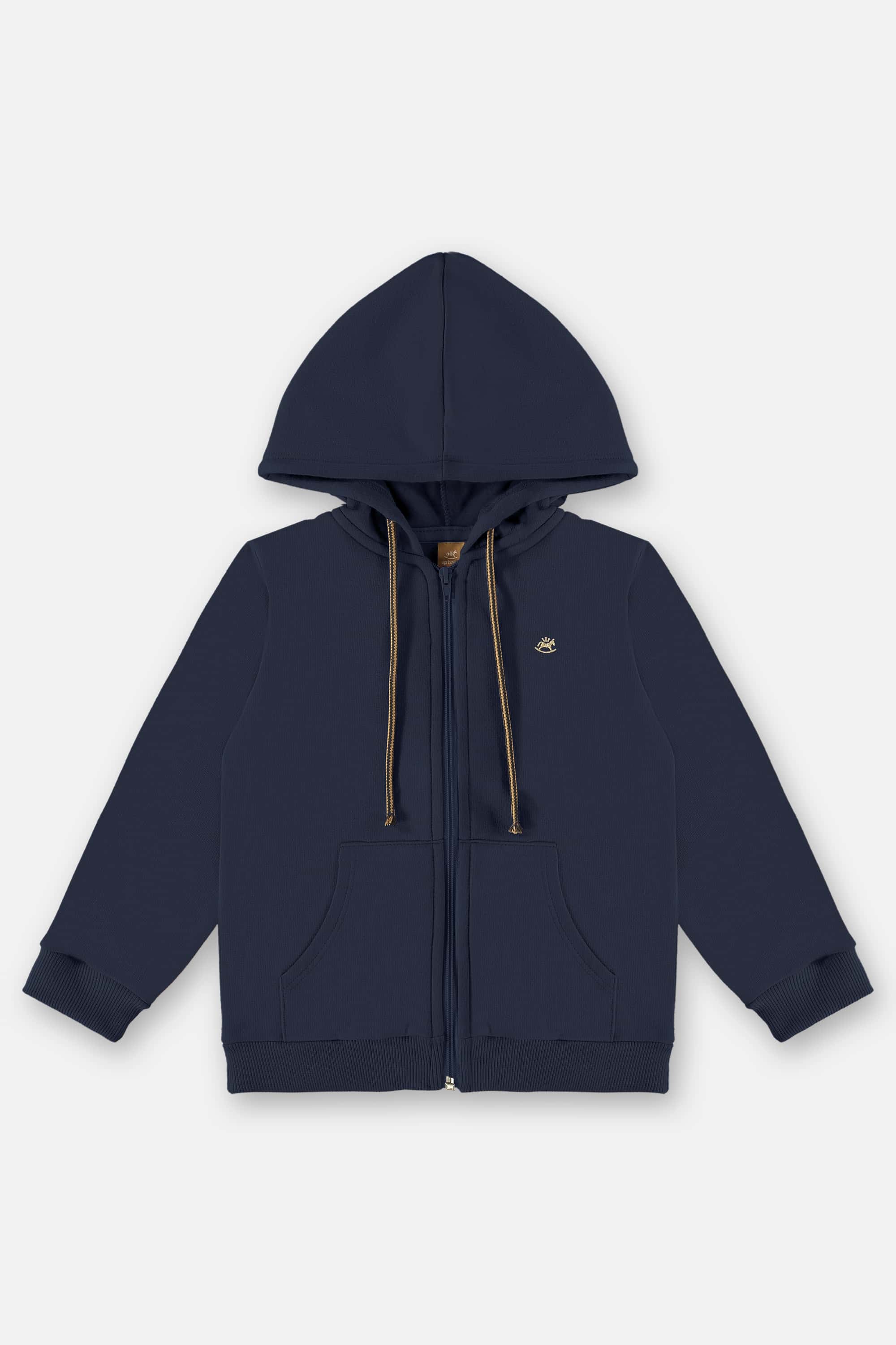 Jaqueta Básica em Moletom Infantil Menino (Azul Marinho) Up Baby