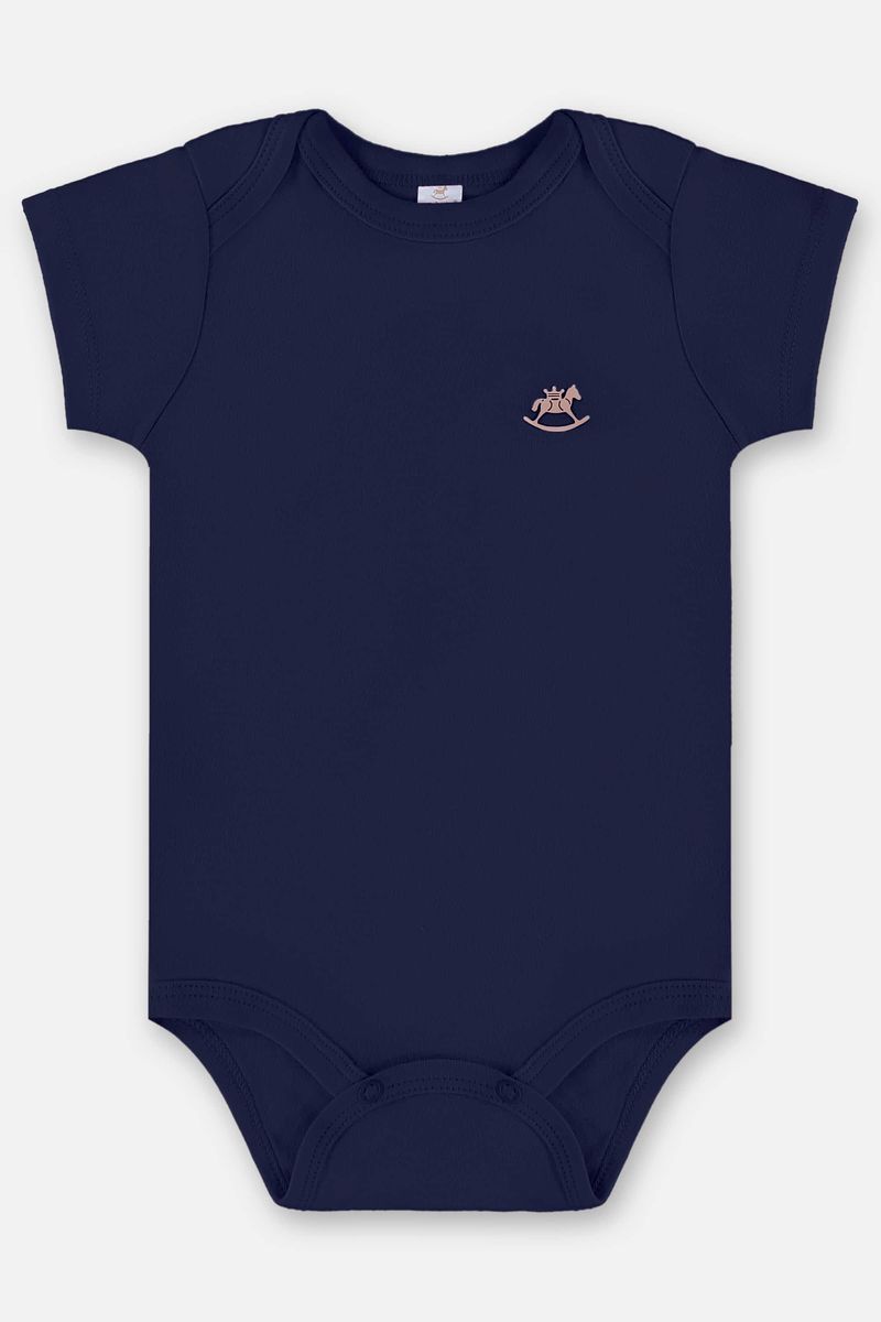 Body-Manga-Curta-em-Suedine-Unissex-para-Bebe--Azul-Marinho--Up-Baby