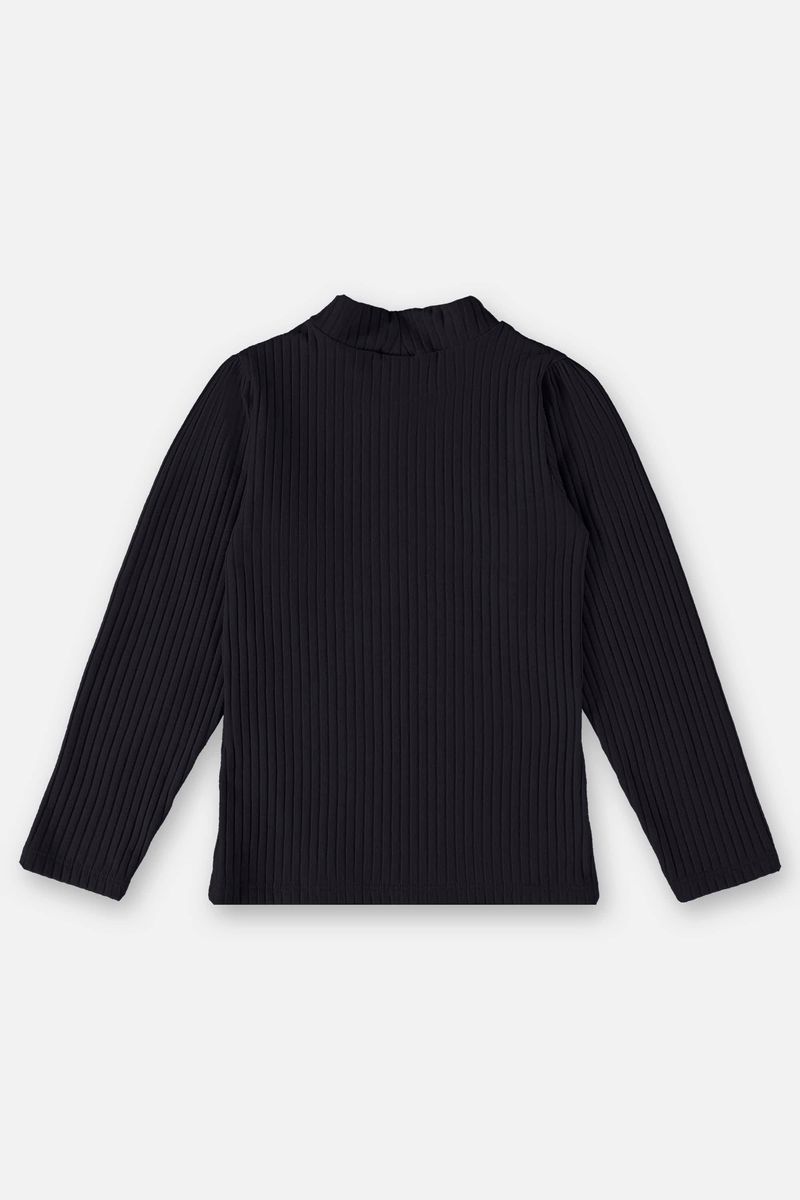 Blusa-Gola-Alta-em-Ribana-Canelada-Infantil-Menina--Preto--Up-Baby