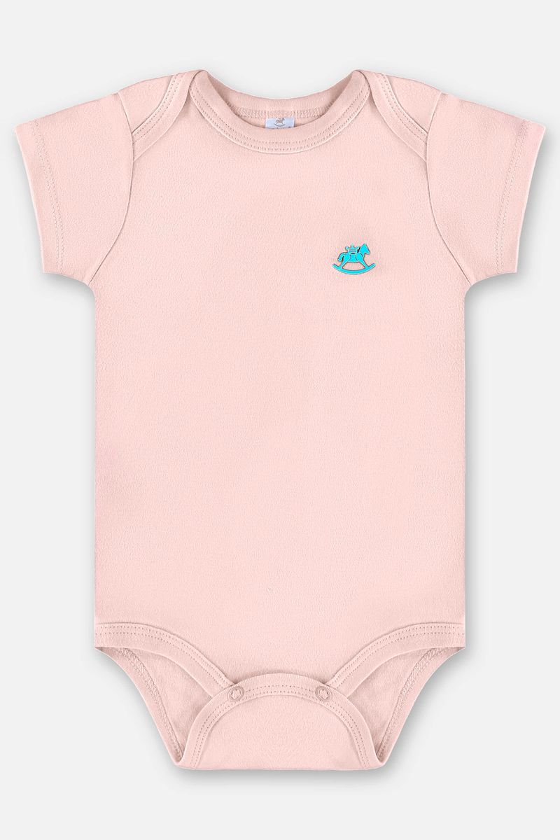Body-Manga-Curta-em-Suedine-Unissex-para-Bebe--Rosa--Up-Baby