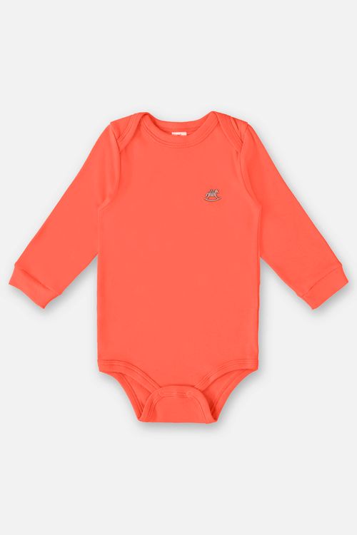 Body Manga Longa em Suedine Unissex para Bebê (Laranja) Up Baby