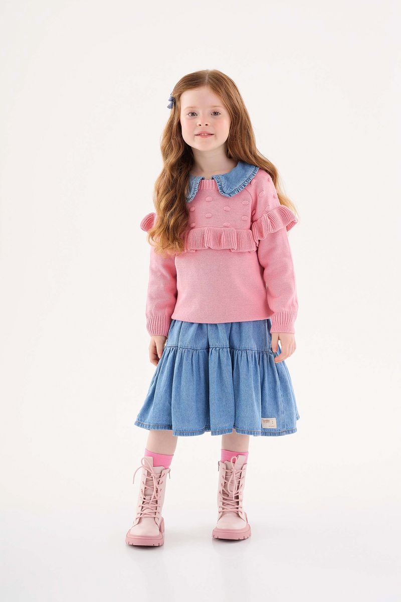 Blusao-em-Trico-Infantil-Menina--Rosa--Up-Baby