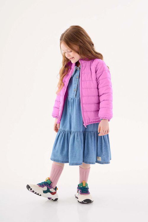 Jaqueta Puffer Unissex Infantil (Roxo) Up Baby