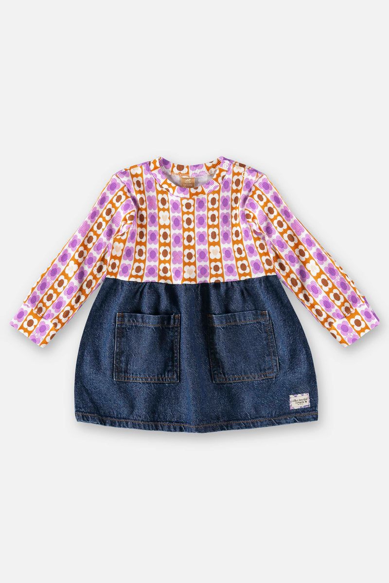 Vestido-Para-Bebe-Menina--Rosa--Up-Baby