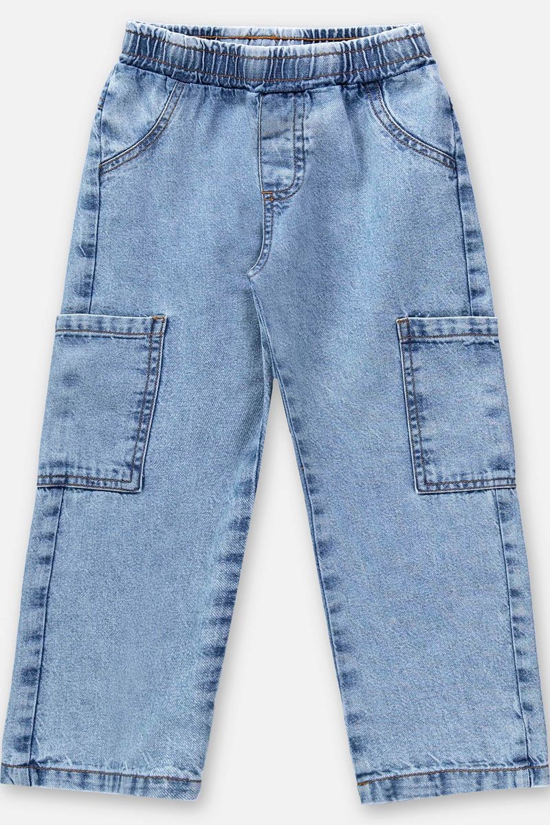 Calca-Cargo-Infantil-para-Menina--Azul--Up-Baby