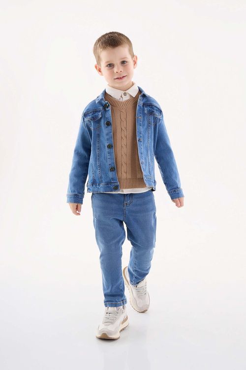 Jaqueta Jeans Infantil Menino (Azul) Up Baby