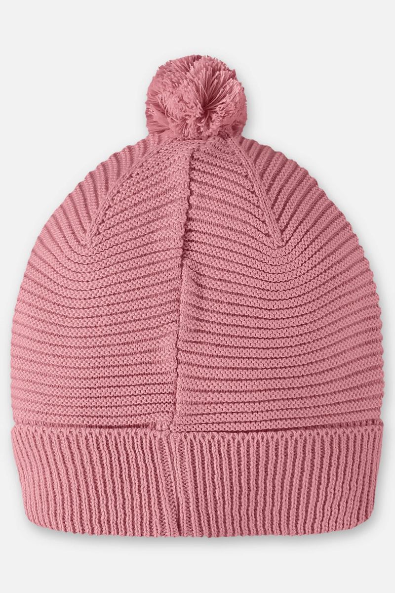 Touca-em-Trico-para-Bebe-Menina--Rosa--Up-Baby