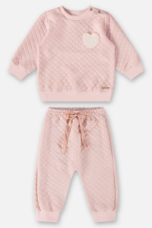 Conjunto Blusão e Calça em Matelassê Infantil Menina (Rosa) Up Baby