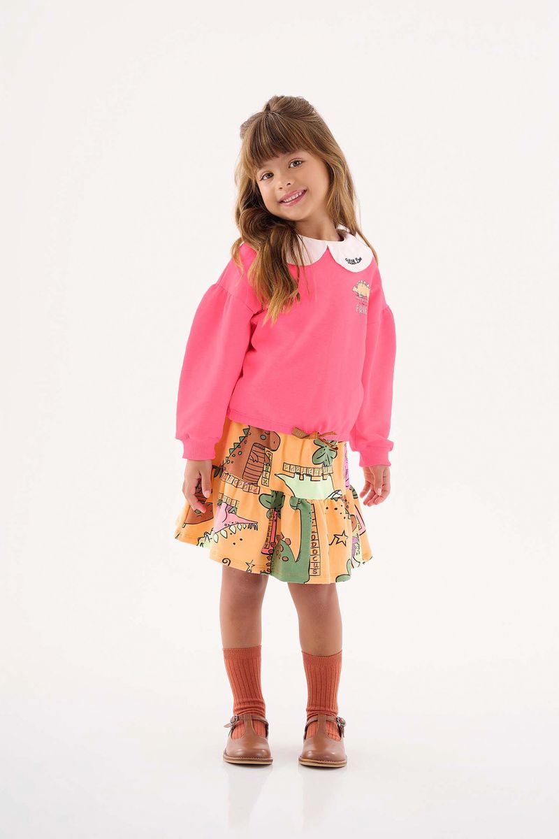 Conjunto-Blusao-e-Saia-Infantil-Menina--Rosa--Up-Baby