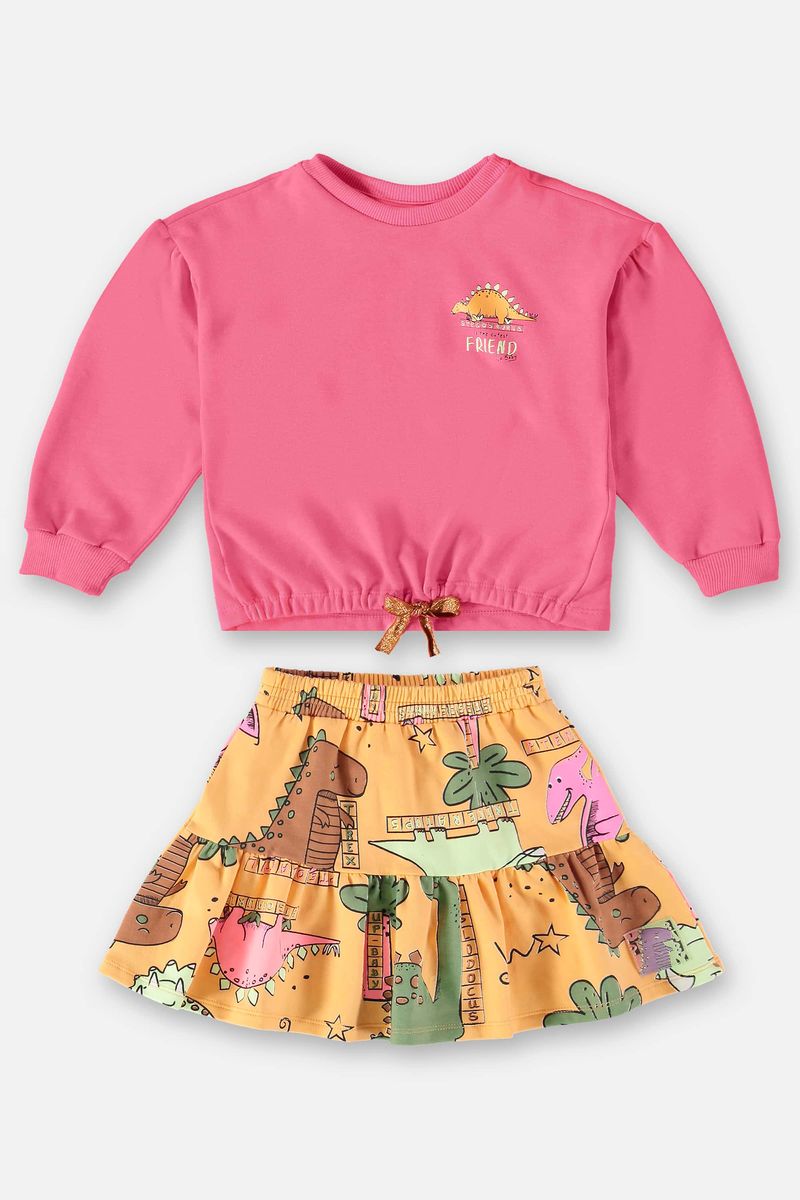 Conjunto-Blusao-e-Saia-Infantil-Menina--Rosa--Up-Baby