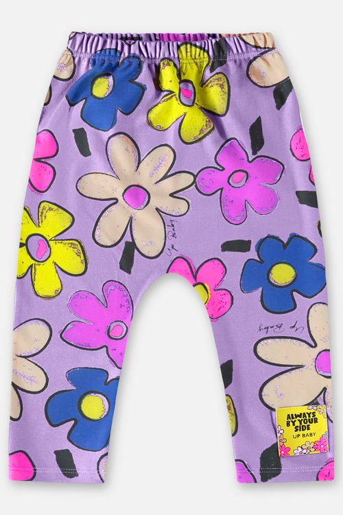 Calça em Malha Comfy Infantil para Menina (Roxo) Up Baby