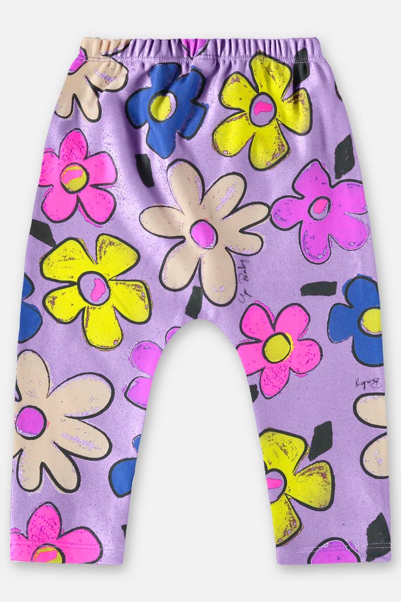 Calca-em-Malha-Comfy-Infantil-para-Menina--Roxo--Up-Baby