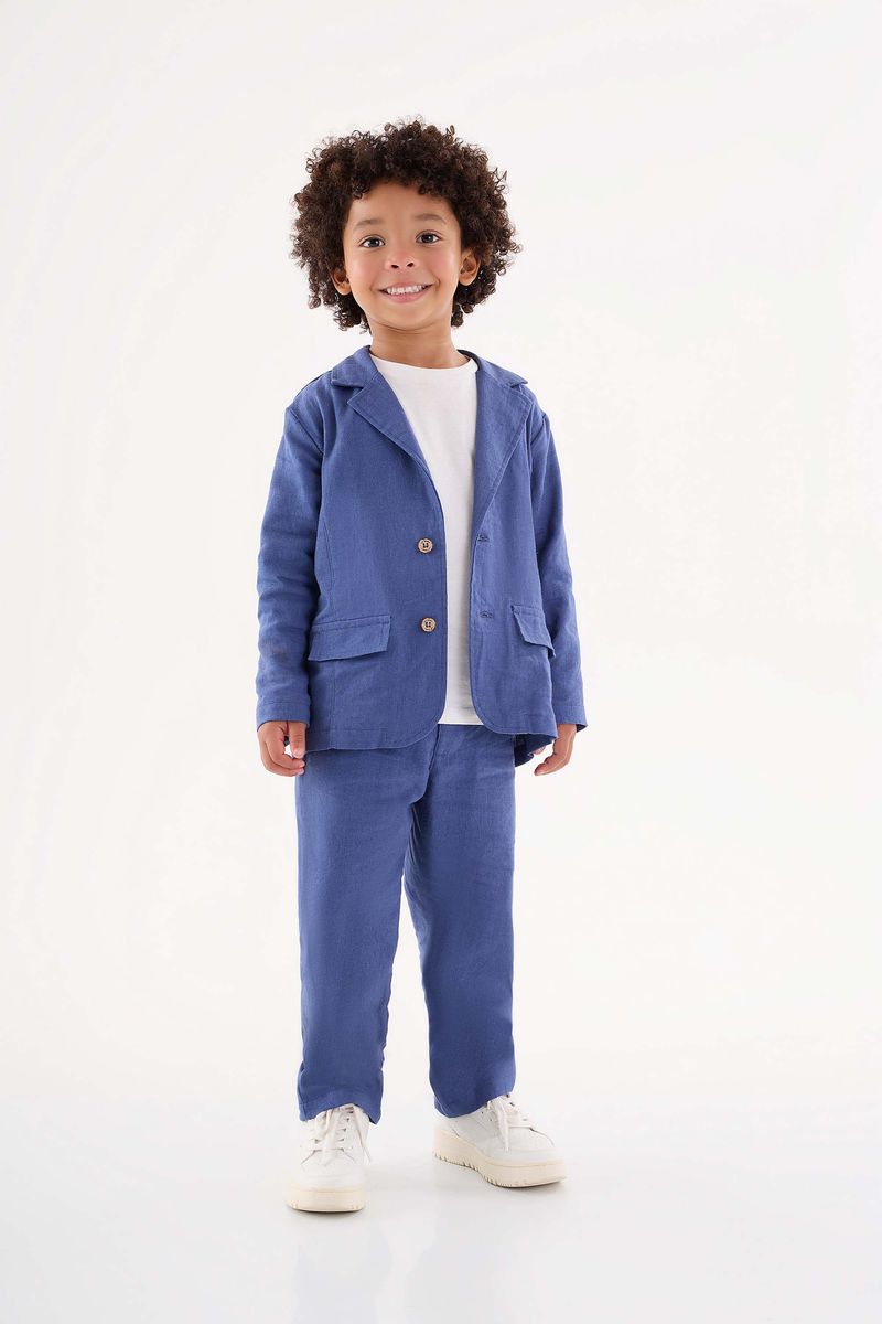 Calca-em-Linho-Infantil-para-Meninos--Azul--Up-Baby