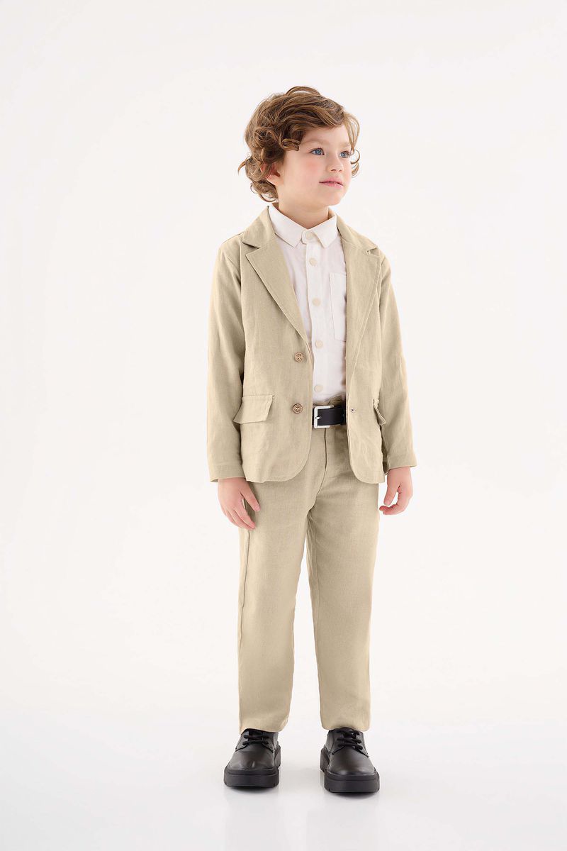 Calca-em-Linho-Infantil-para-Meninos--Bege--Up-Baby
