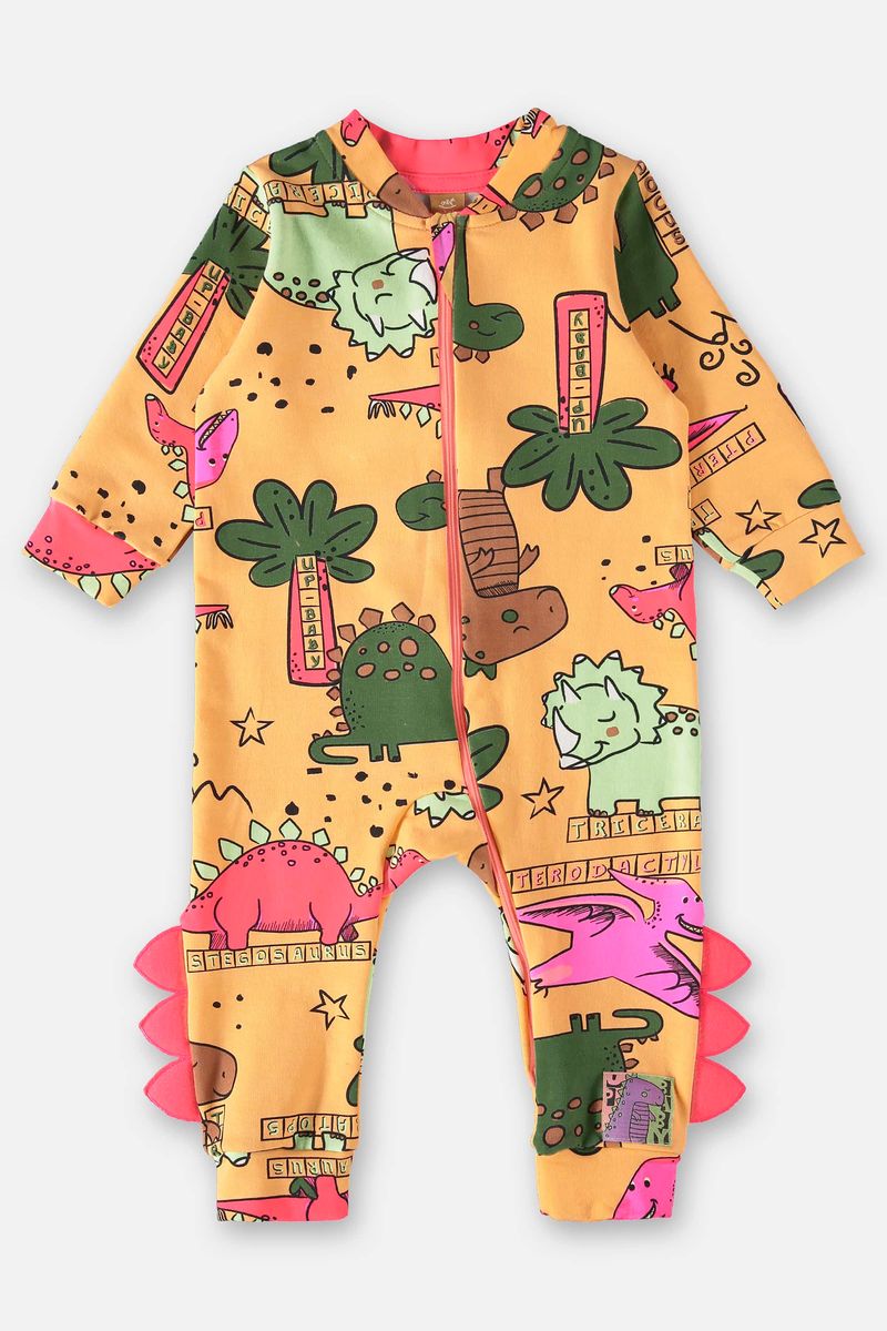 Macacao-Estampado-Bebe-Menina--Laranja--Up-Baby
