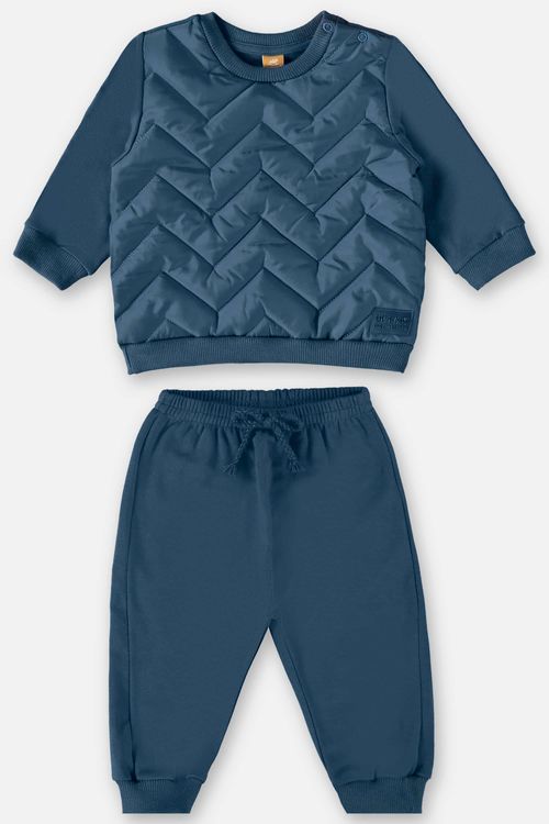 Conjunto Blusão e Calça para Bebê Menino (Azul) Up Baby