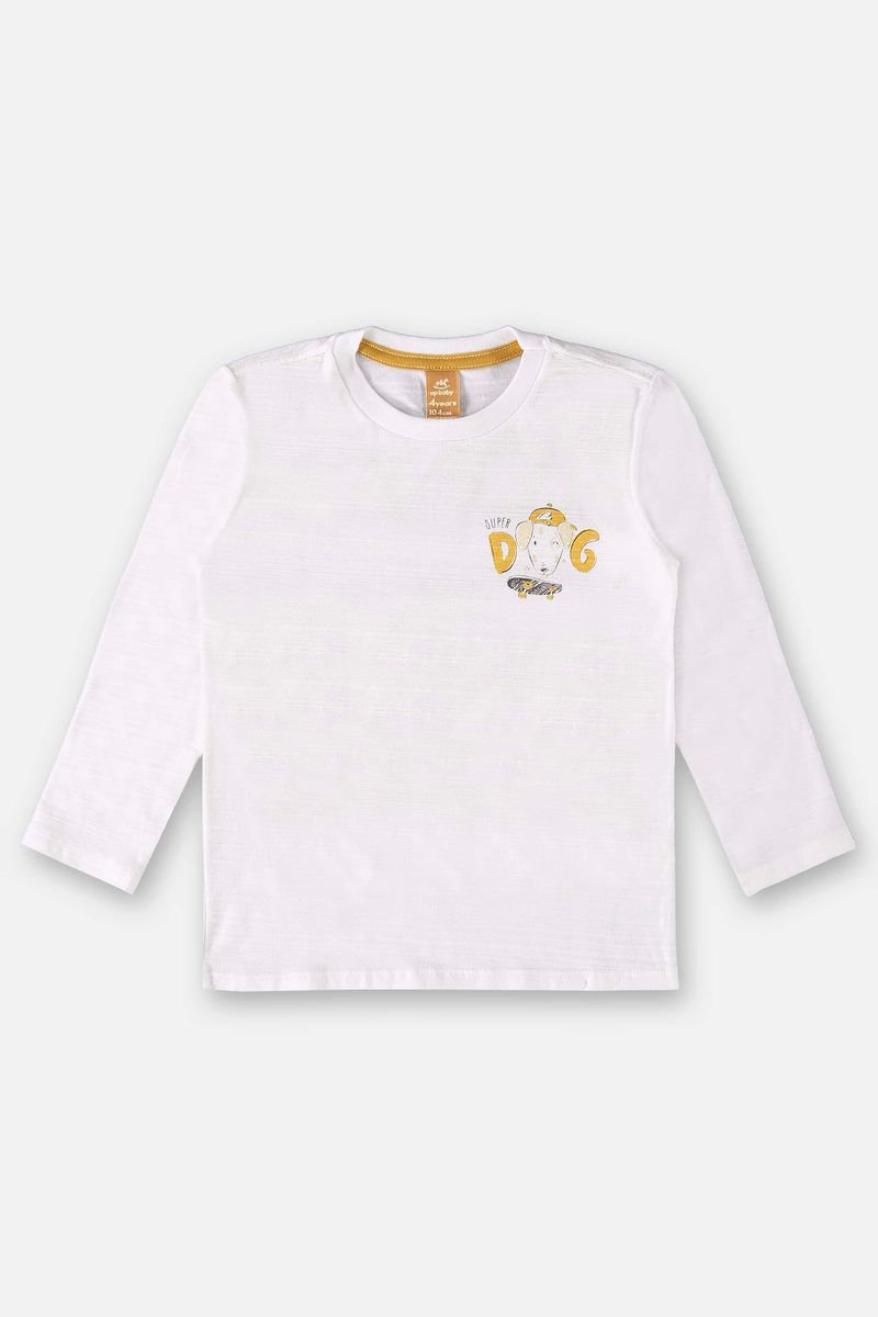 Camiseta-de-Manga-Longa-Infantil-Menino--Branco--Up-Baby