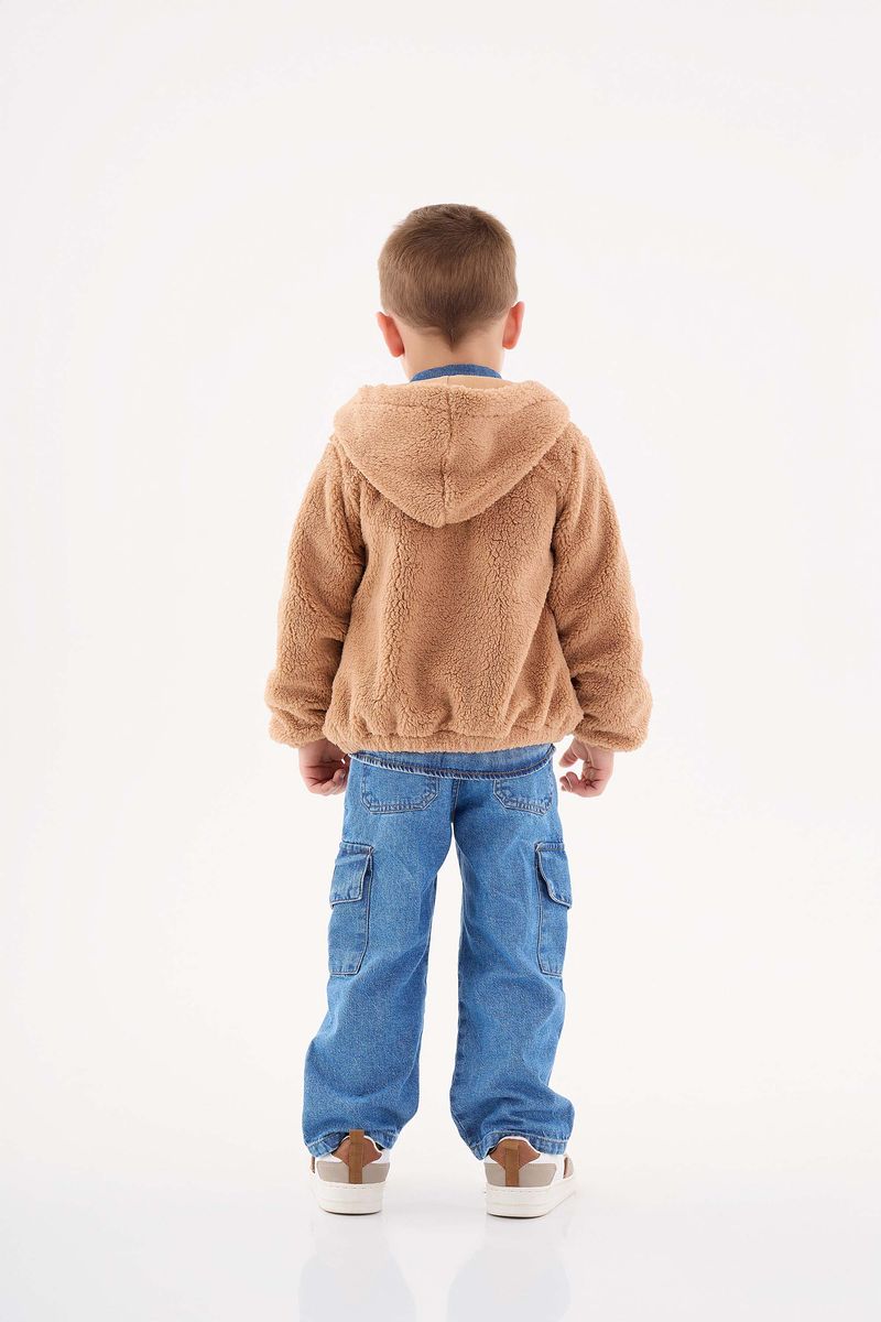 Jaqueta-em-Material-Sintetico-Infantil-Unissex--Marrom--Up-Baby