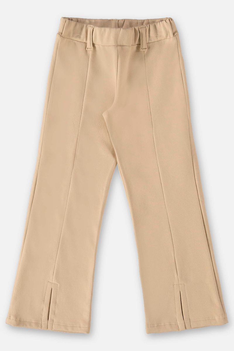 Calca-Flare-Basica-em-Molecotton-Infantil-Menina--Bege--Up-Baby