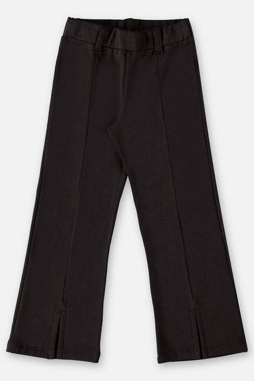 Calça Flare Básica em Molecotton Infantil Menina (Preto) Up Baby