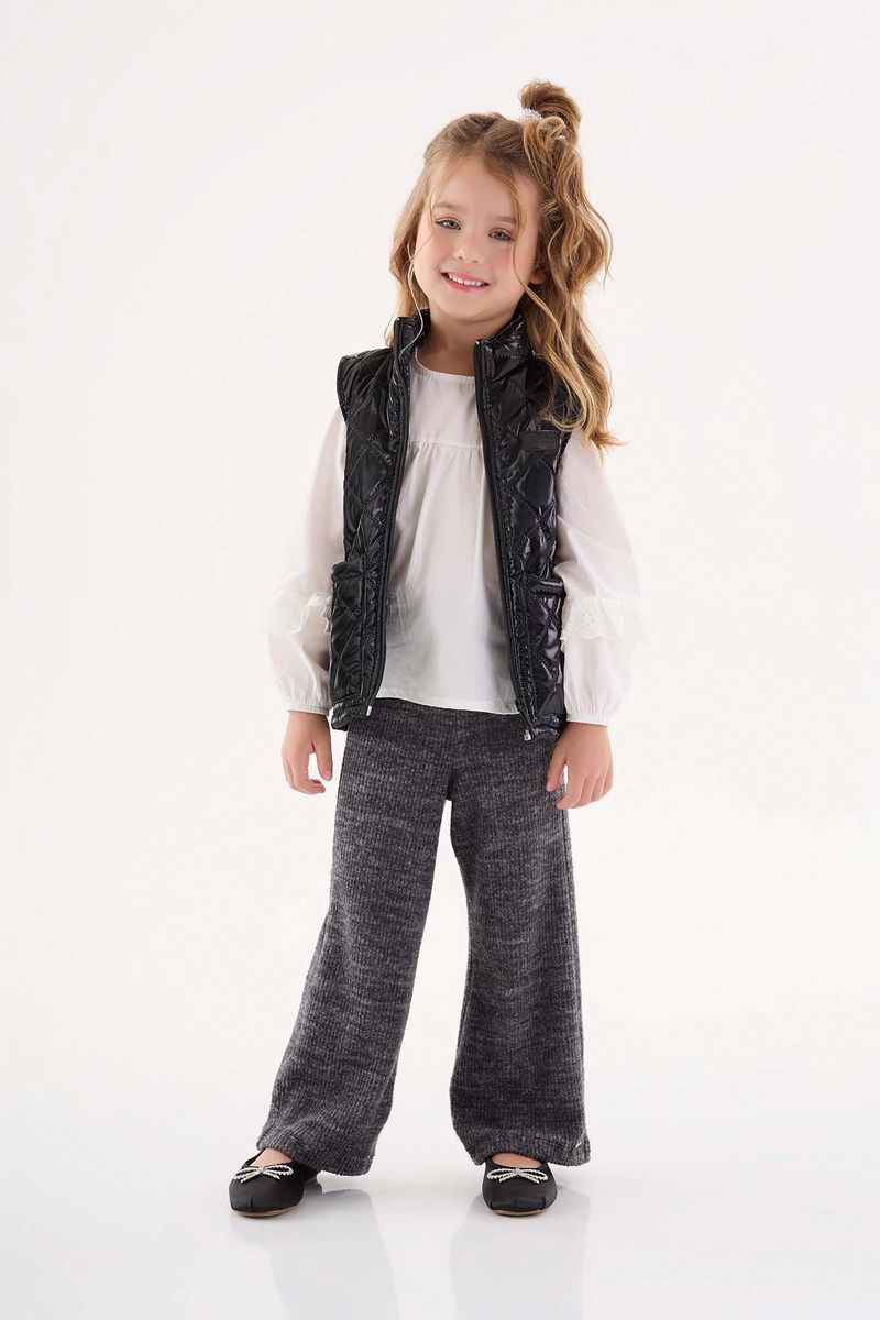 Calca-Wide-Leg-em-Malha-Canelada-Infantil-Menina--Preto--Up-Baby