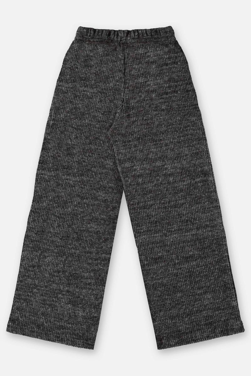 Calca-Wide-Leg-em-Malha-Canelada-Infantil-Menina--Preto--Up-Baby