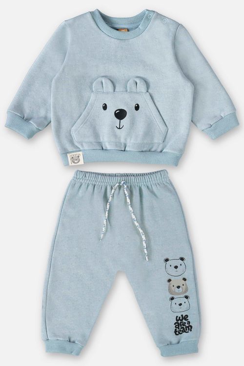 Conjunto Blusão e Calça Bebê Menino (Azul) Up Baby