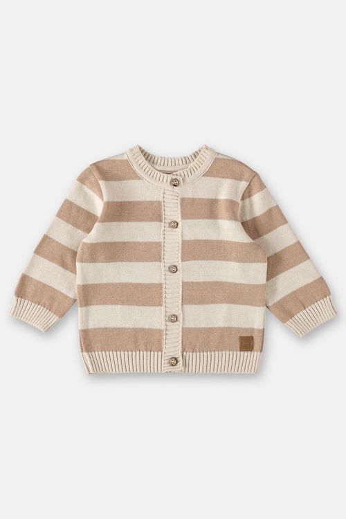 Cardigan em Tricô Unissex para Bebê (Marrom) Up Baby