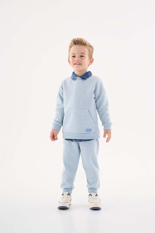 Conjunto Blusão e Calça Infantil para Menino  (Azul) Up Baby