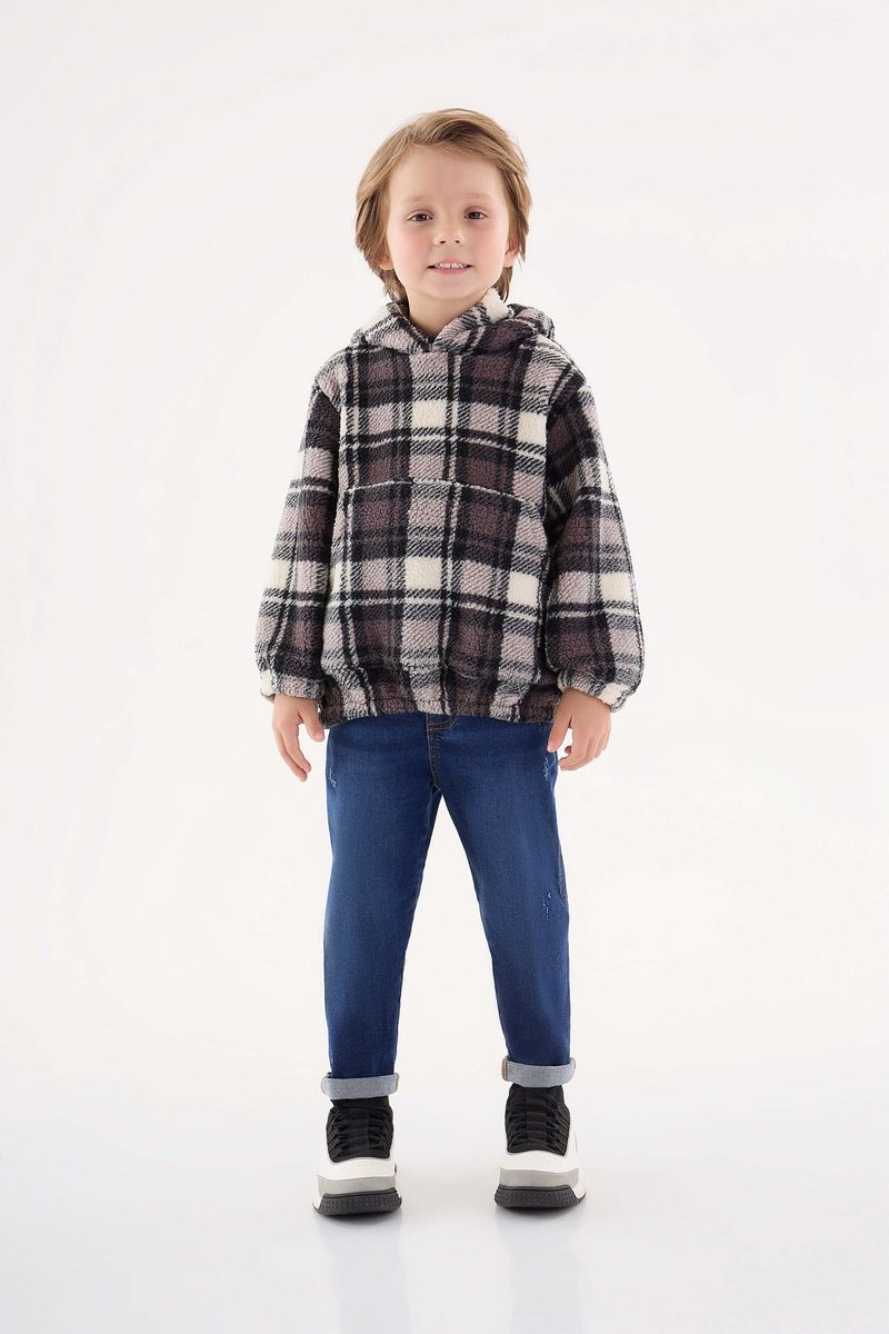 Blusao-Xadrez-Infantil-para-Meninos--Preto--Up-Baby