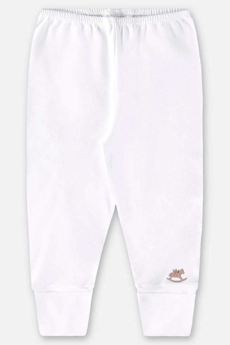 Calca-Basica-em-Suedine-Unissex-para-Bebe--Branco--Up-Baby