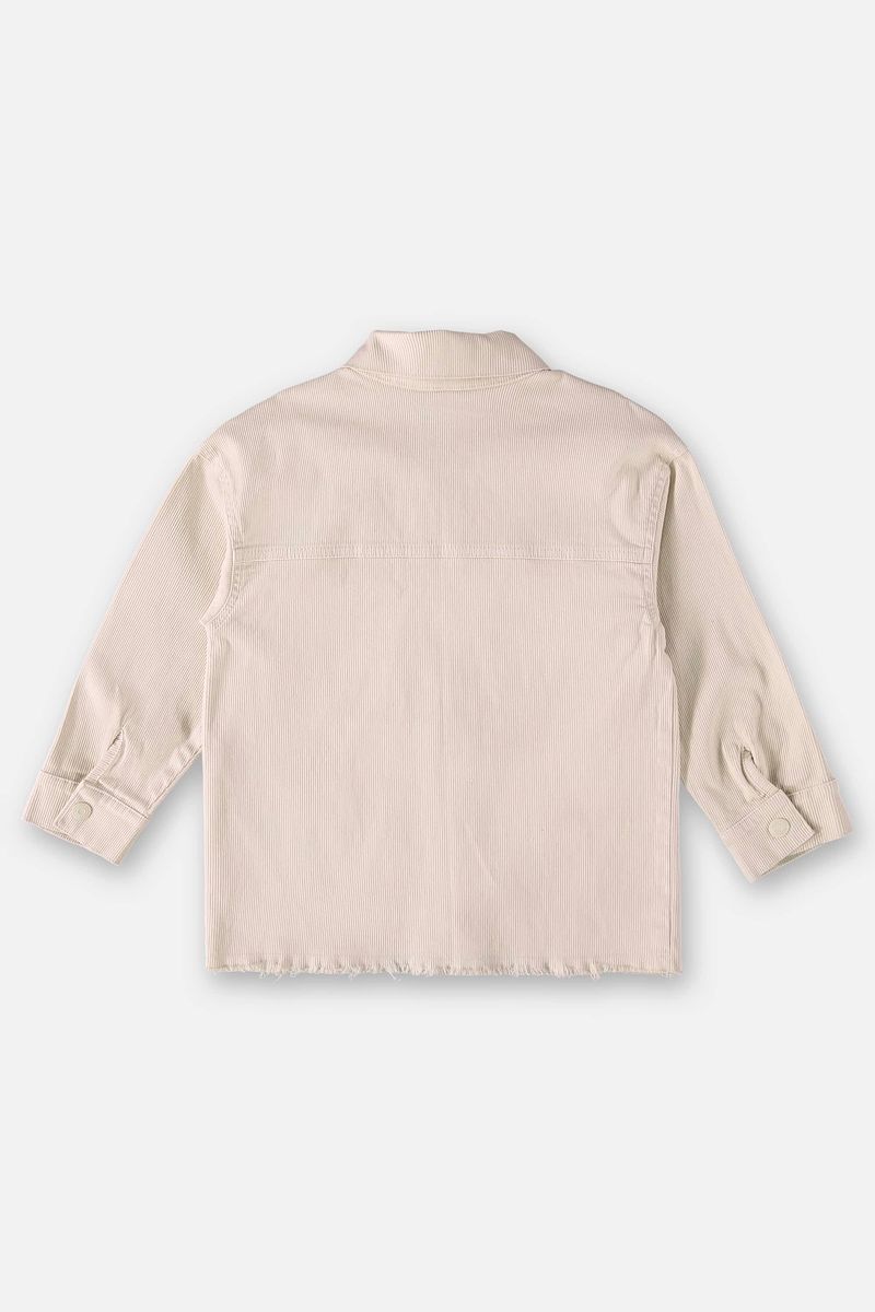 Camisa-em-Sarja-Infantil-para-Meninos--Bege--Up-Baby