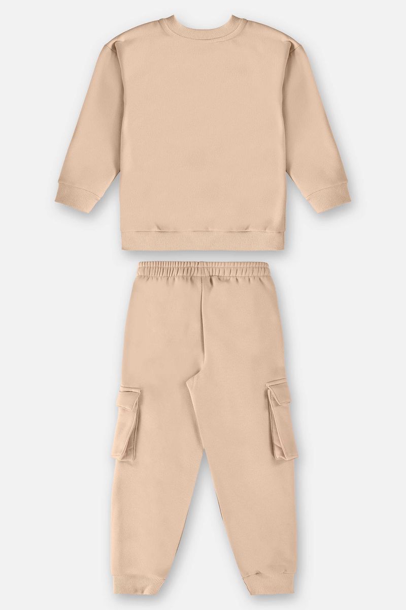 Conjunto-Blusao-e-Calca-em-Moletom-Infantil-Menino--Bege--Up-Baby