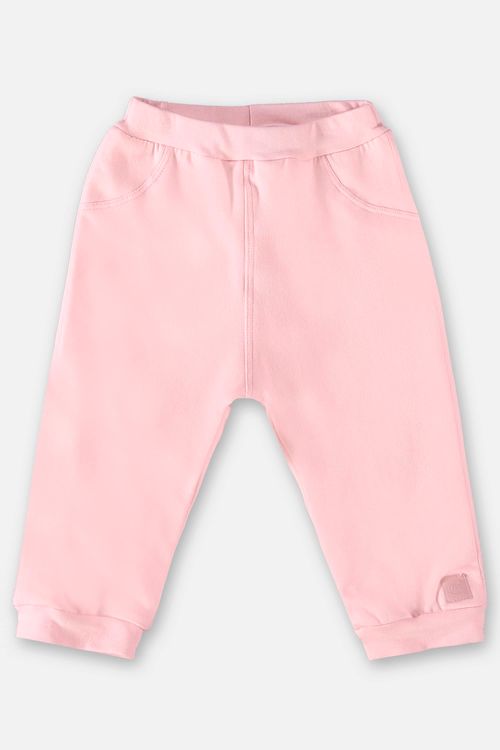 Calça Unissex em Molecotton para Bebê (Rosa) Up Baby