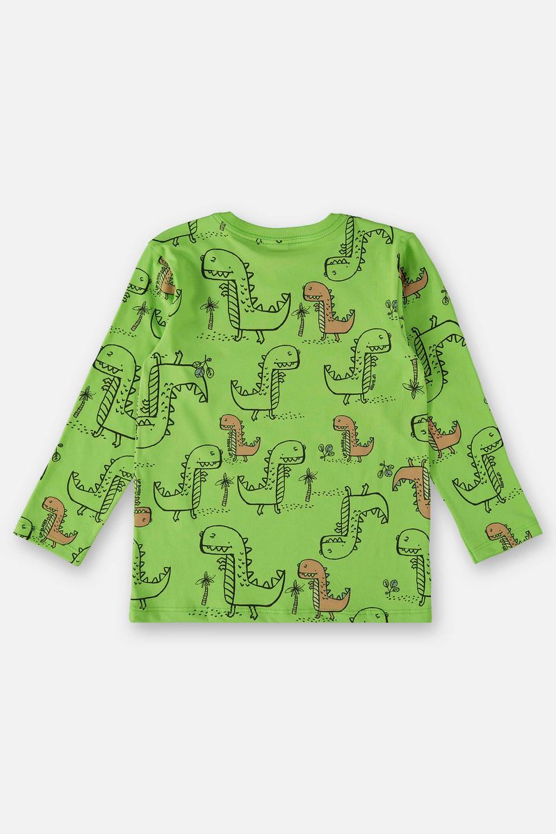 Camiseta-Manga-Longa-Infantil-para-Meninos--Verde--Up-Baby