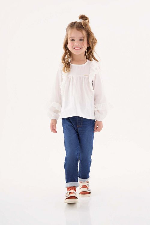 Calça Skinny Jeans Infantil Menina (Azul) Up Baby