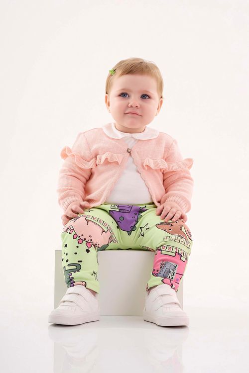 Calça Saruel para Bebê Menina (Verde) Up Baby