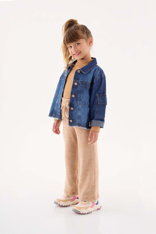 Jaqueta Jeans Infantil Menina (Azul) Up Baby