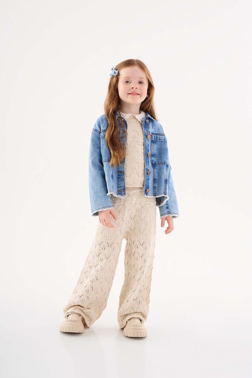 Jaqueta Jeans Infantil Menina (Azul) Up Baby