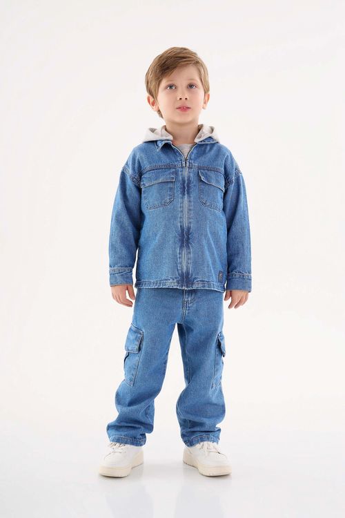 Calça Jeans Infantil Menino (Azul) Up Baby