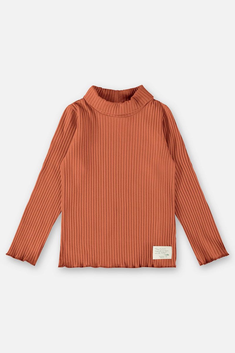 Blusa-em-Ribana-Infantil-Menina--Marrom--Up-Baby