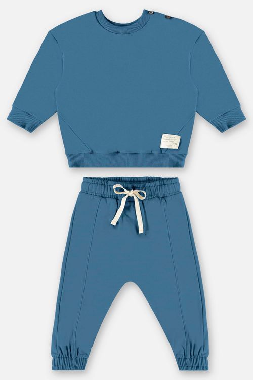 Conjunto Blusão e Calça Unissex para Bebê (Azul) Up Baby